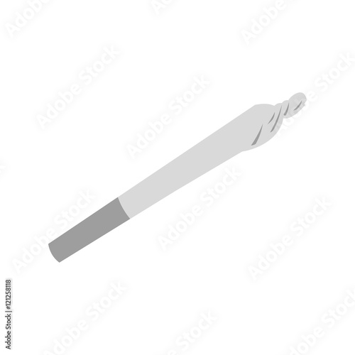Marijuana joint icon in flat style on a white background vector illustration