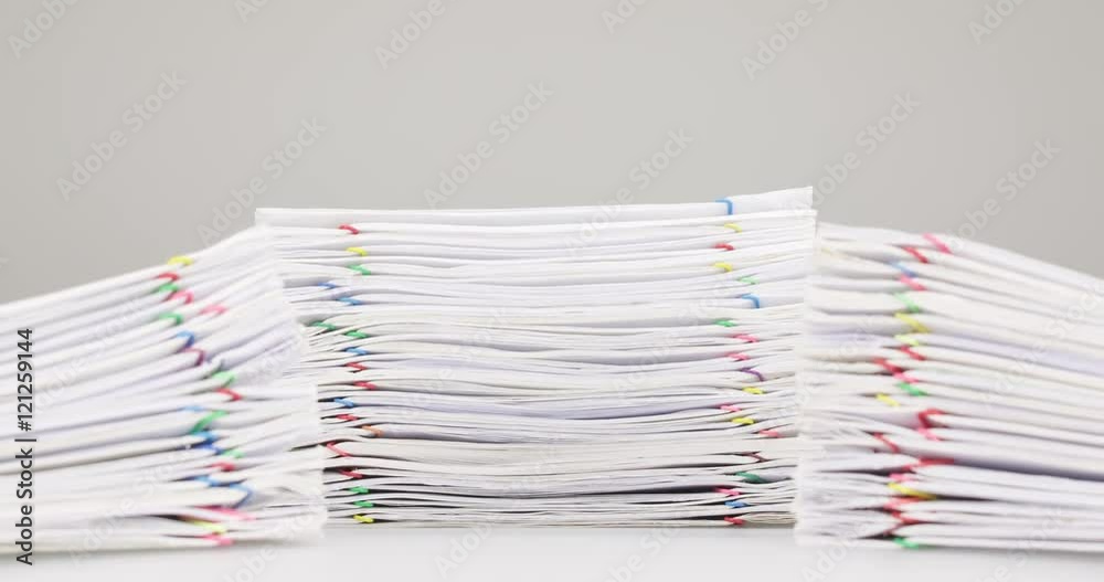Overload paperwork have dual blur pile document foreground time lapse