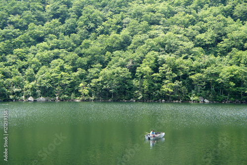 Canoe in the lake