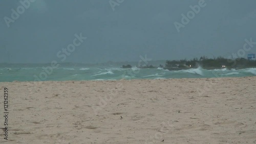 Tropical storm Aruba island in the caribbean photo