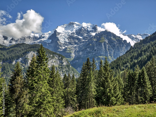 Alpine Landscape near Lauterbrunnen in Switzerland
