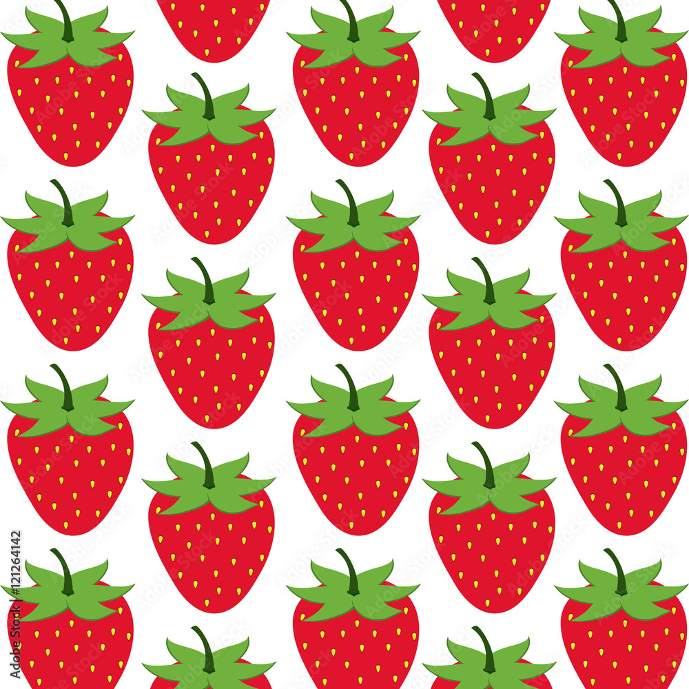 Strawberry fruit background. Organic and healthy food theme. Colorful design. Vector illustration Strawberry fruit background. Organic and healthy food theme. Colorful design. Vector illustration