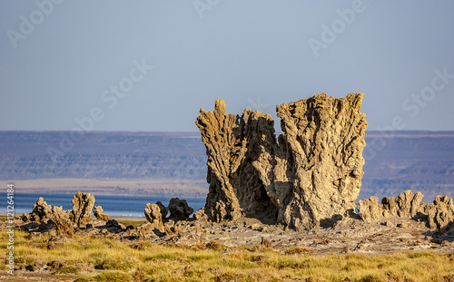 Rock sculpture carved by the environment photo