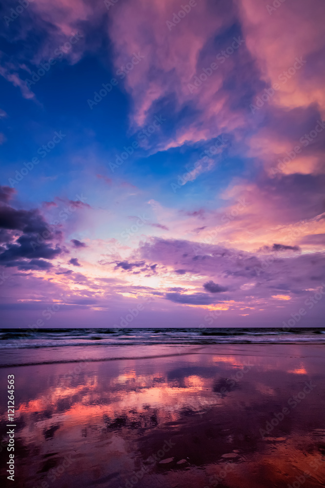 Sunset on Baga beach. Goa