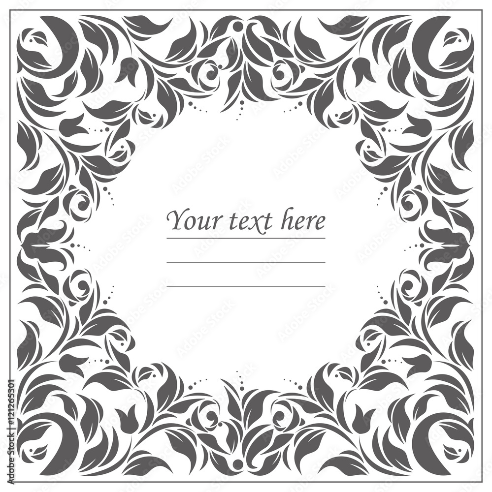 Beautiful classic frame with place for your text