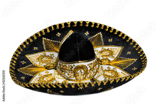 Black sombrero isolated