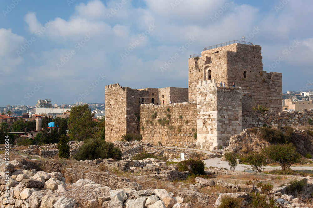 The old crusader's castle in the historic city of Byblos. Lebanon.