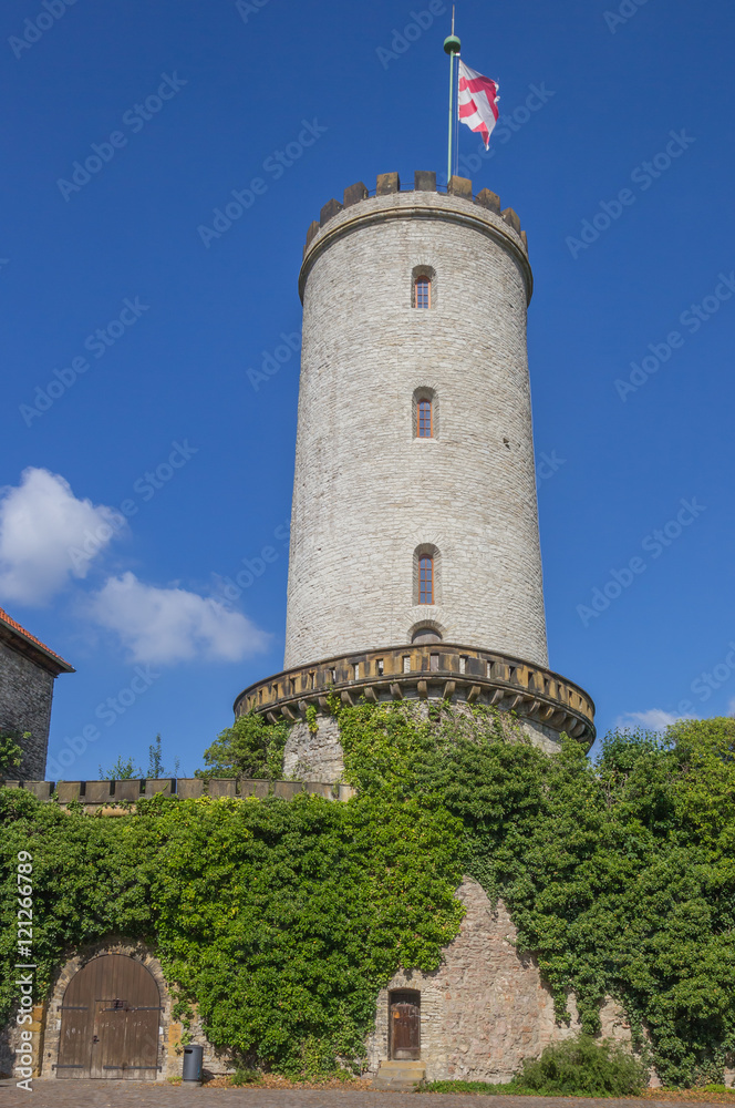 Tower of the Sparrenburg castle in Bielefeld