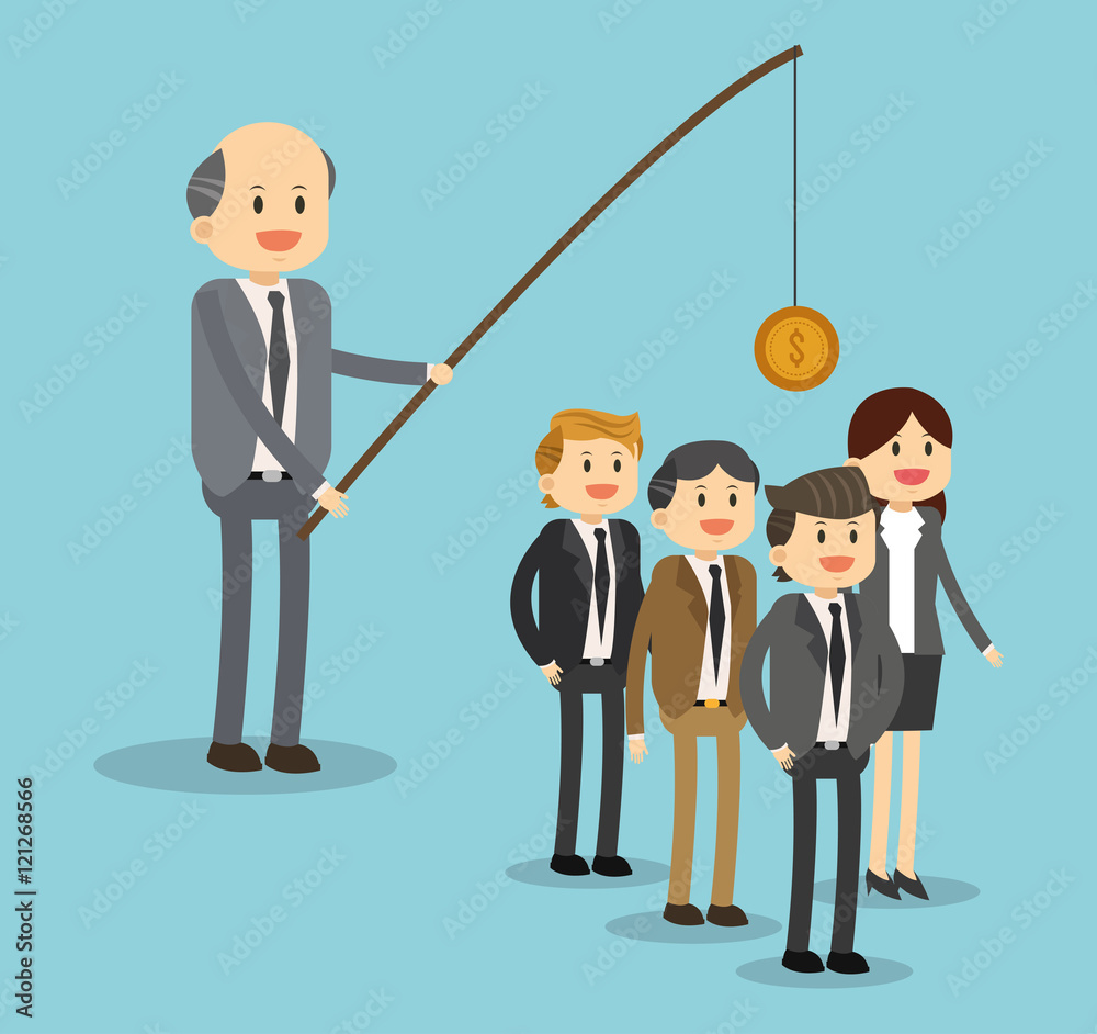 Businessman businesswoman cartoon and coins icon. Business and solution theme. Colorful design. Vector illustration Businessman businesswoman cartoon and coins icon. Business and solution theme. Colorful design. Vector illustration