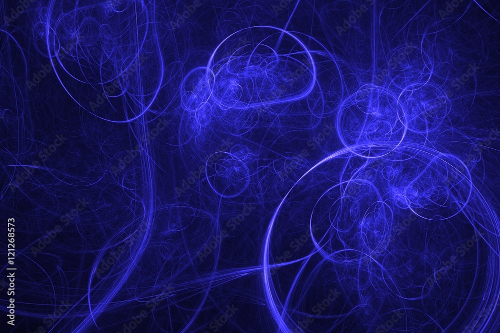fractal blue oval jellyfish fractal blue oval jellyfish