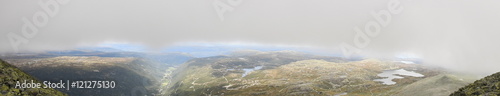 panoramic view Gaustatoppen Norway