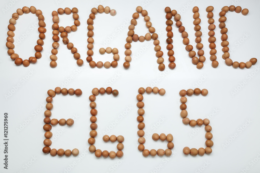 Organic eggshells were used to write organic eggs