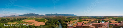 Panoramic view of the river Ebro from the village of Briones, La Rioja. Spain photo