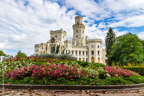 The Hluboka Castle in Hluboka nad Vltavou, Czech Republic