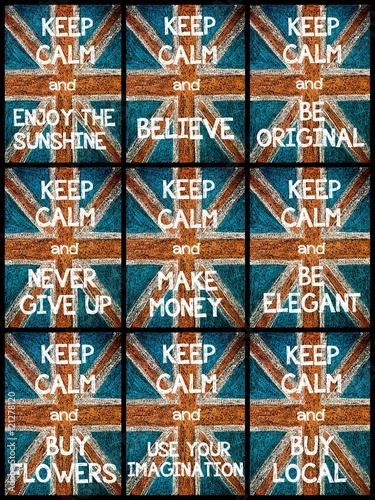 Photo collage of various Keep Calm Messages