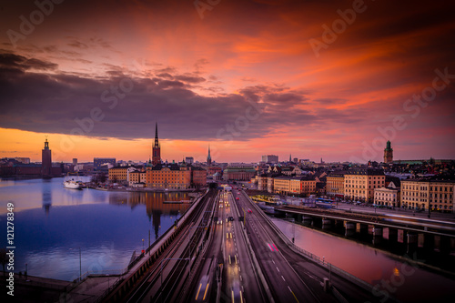 Sunset over Stockholm  Sweden