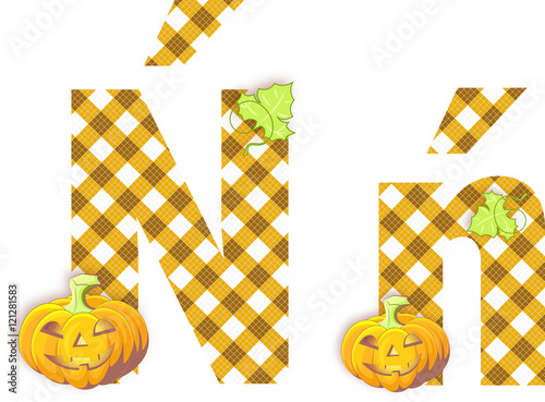 litera ń, mozaika, jesień