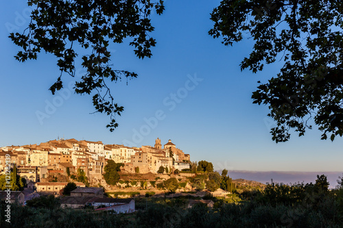 Mountain town of Tivissa in the morning, Spain photo