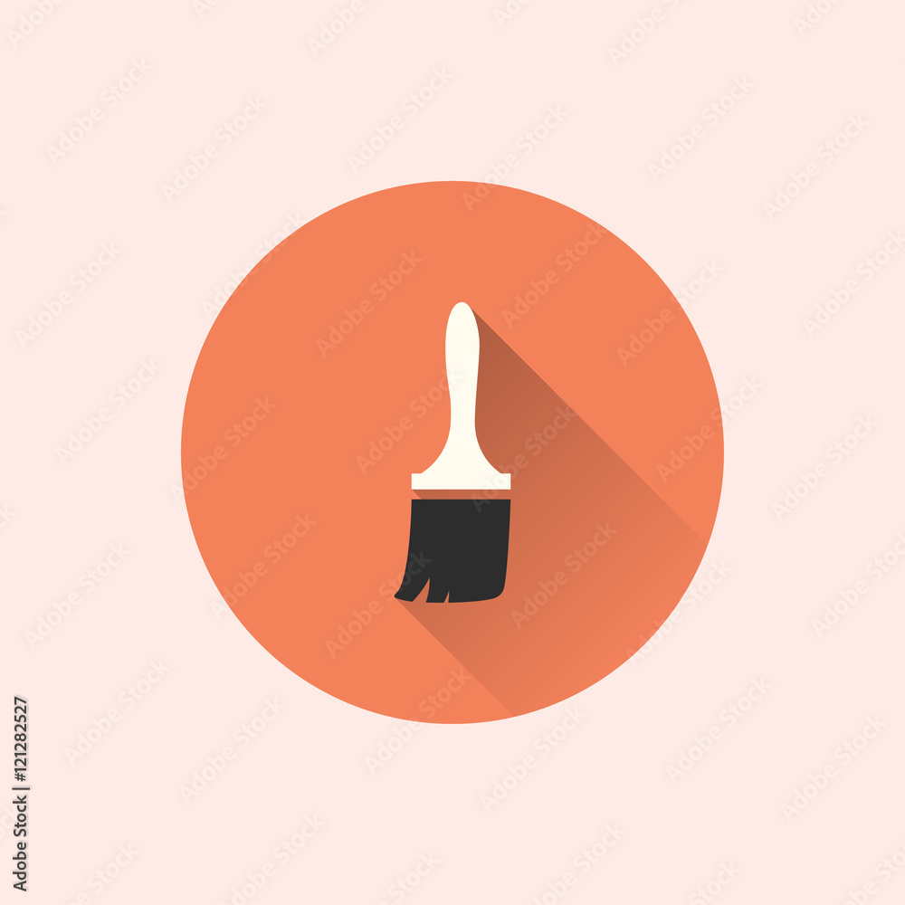 brush icon. flat style brush icon. flat style