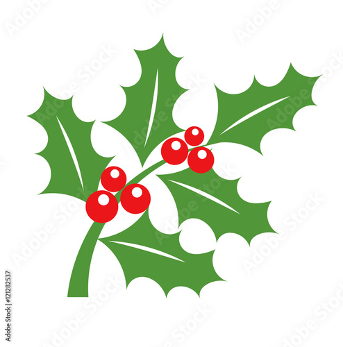 Holly berry Christmas symbol