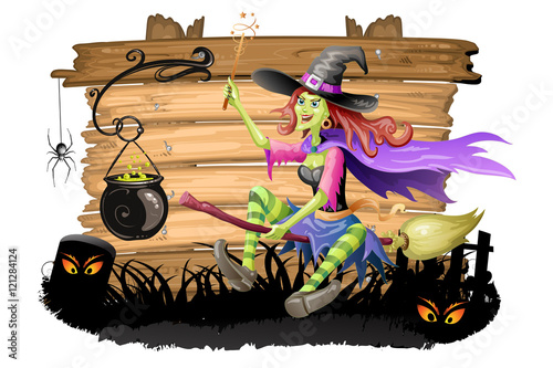 Witch preparing a potion
