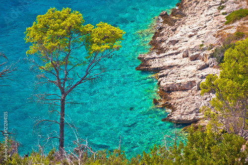 Fototapeta Naklejka Na Ścianę i Meble -  Turquoise stone beach of Brac island