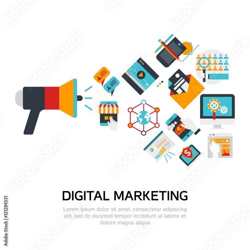 Digital Marketing Flat Design