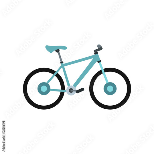 Sport bicycle icon in flat style isolated on white background. Riding symbol vector illustration