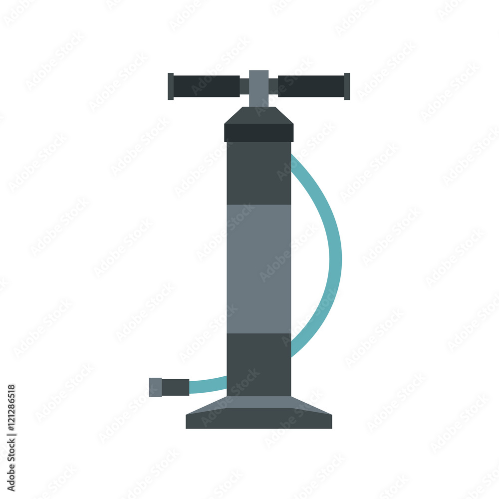 Automotive pump icon in flat style isolated on white background. Tool symbol vector illustration Automotive pump icon in flat style isolated on white background. Tool symbol vector illustration
