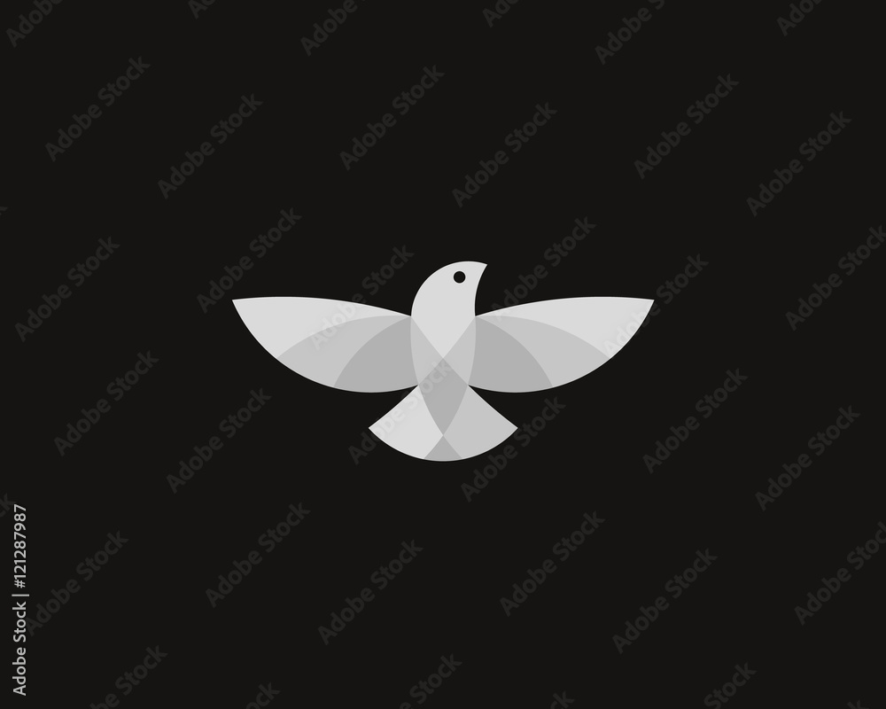 Bird, eagle, vector logo. Creative delivery, shipping, cargo, corporate sign. Falcon, freedom, phonix concept for print or t-shirt design.