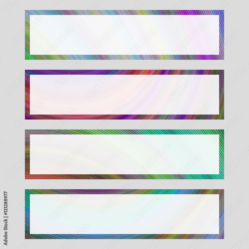 Set of colorful banner frames