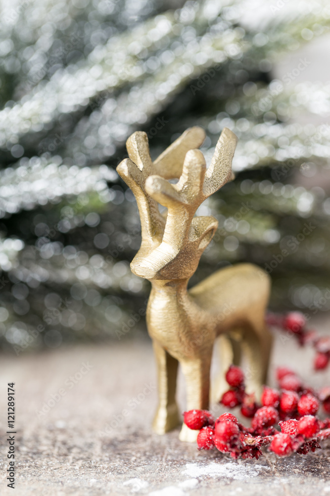 Fototapeta premium Christmas background in vintage style. Greeting card.