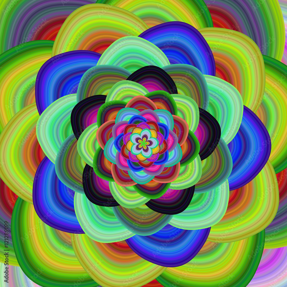 Multicolored floral background design vector