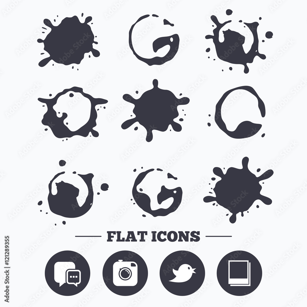 Social media. Chat speech bubble. Photo frames. Social media. Chat speech bubble. Photo frames.