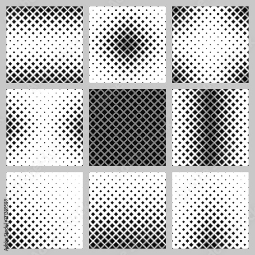 Set of nine monochrome square pattern designs