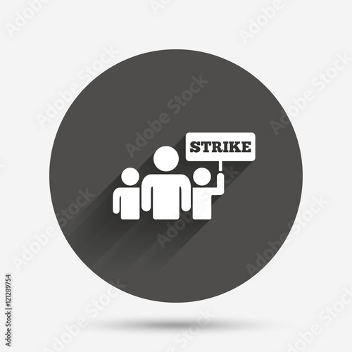 Strike sign icon. Group of people symbol.