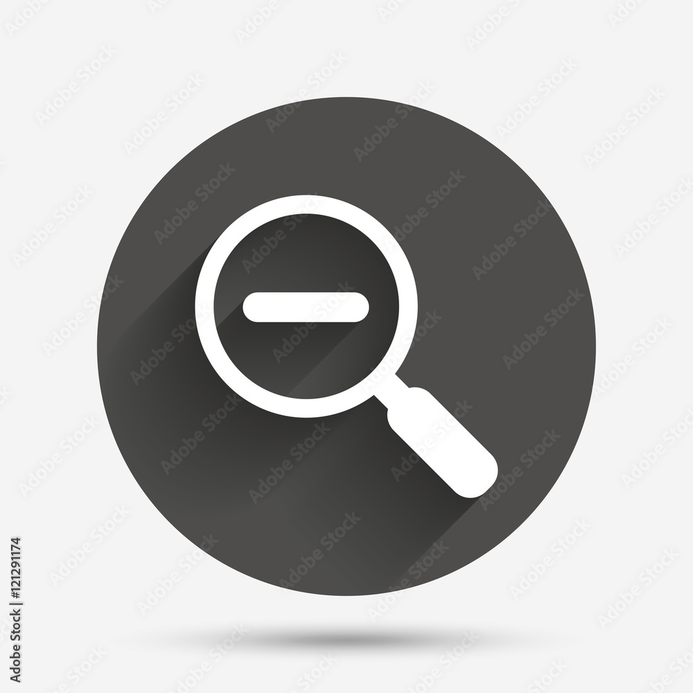 Magnifier glass sign icon. Zoom tool. Navigation Magnifier glass sign icon. Zoom tool. Navigation