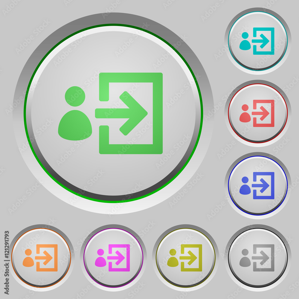 User login push buttons User login push buttons