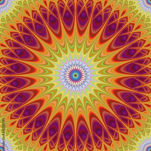Abstract mandala fractal design background vector