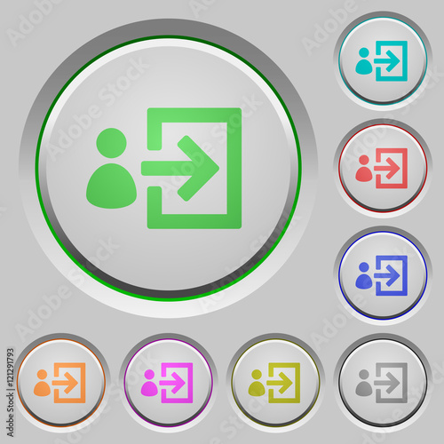 User login push buttons