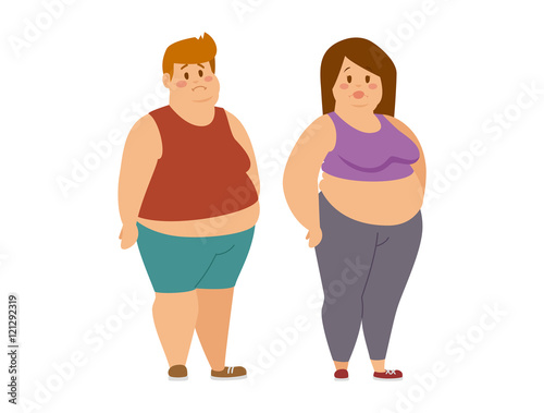 Fat cartoon people