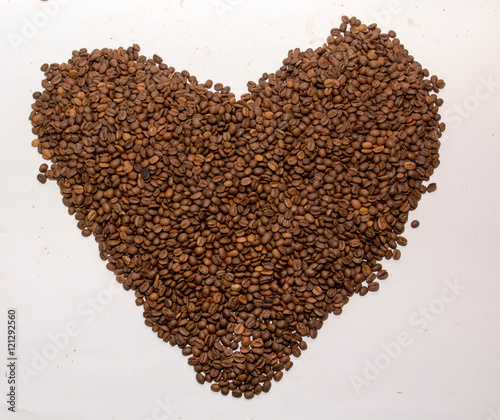Beans Heart On White Background