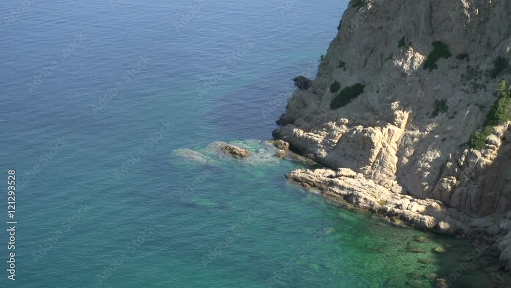 Close up Coast line in front of skala marion Thassos Greece