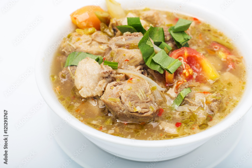 Hot and spicy pork rib hot pot with tamarind Hot and spicy pork rib hot pot with tamarind