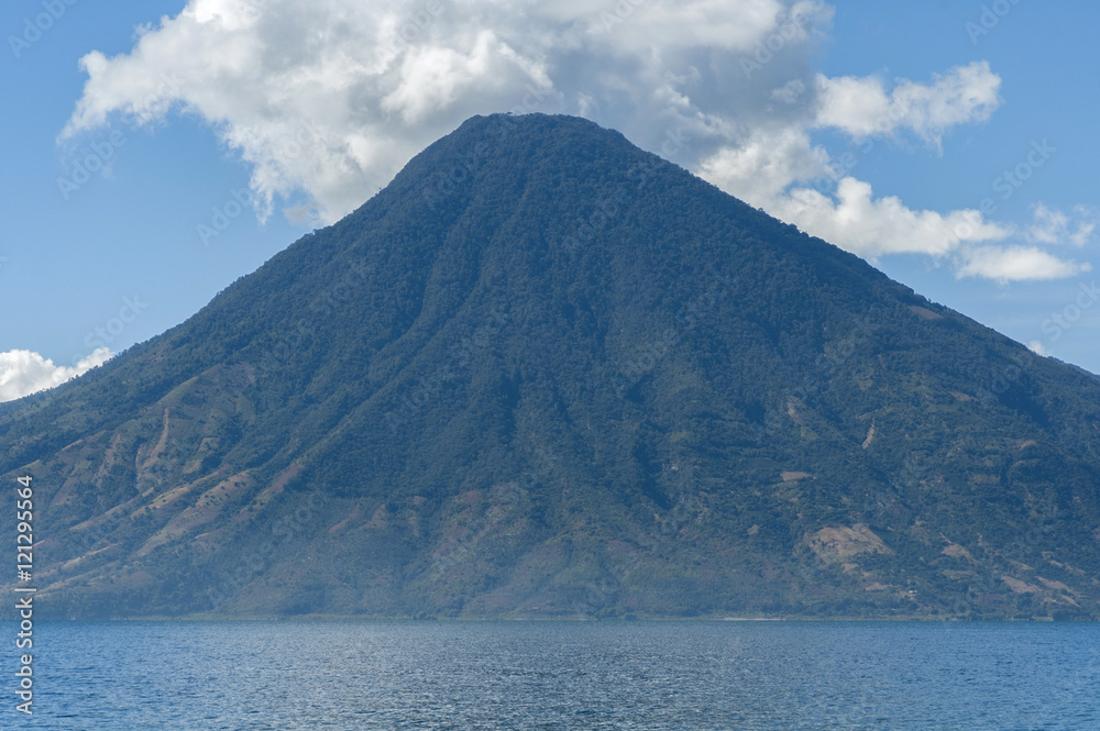 Lake Atitlan with vulcano San Pedro on Guatemala