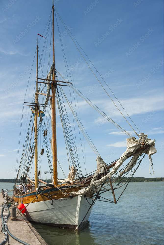 old ship at the marina