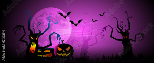 Halloween, alberi, zucche, paura, tutti i santi