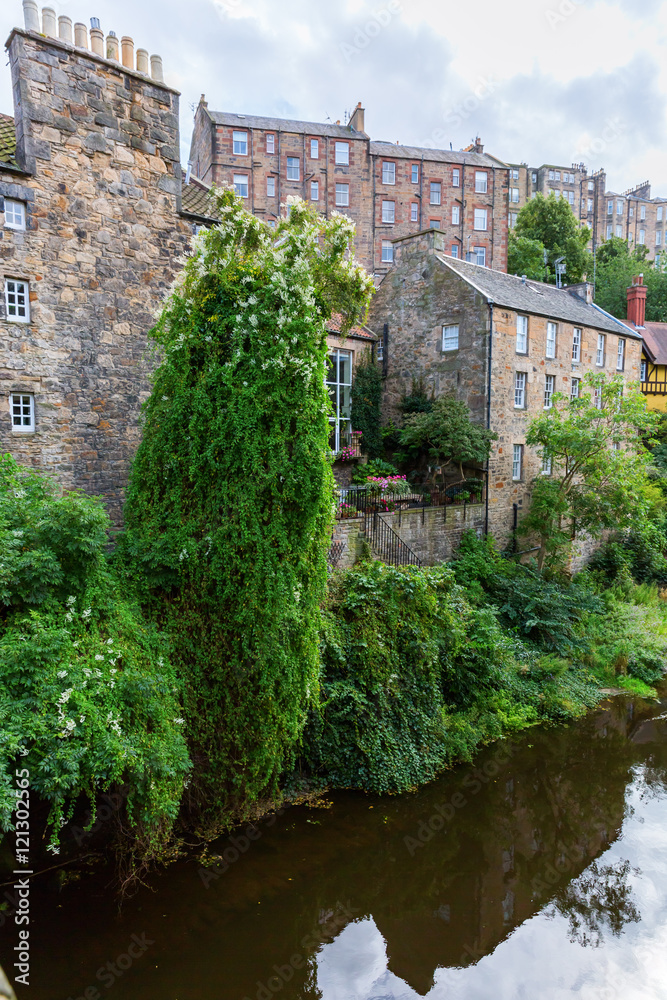 picturesque Dean Village in Edinburgh, Scotland