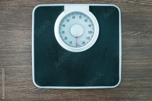 analog weight scale with copy space