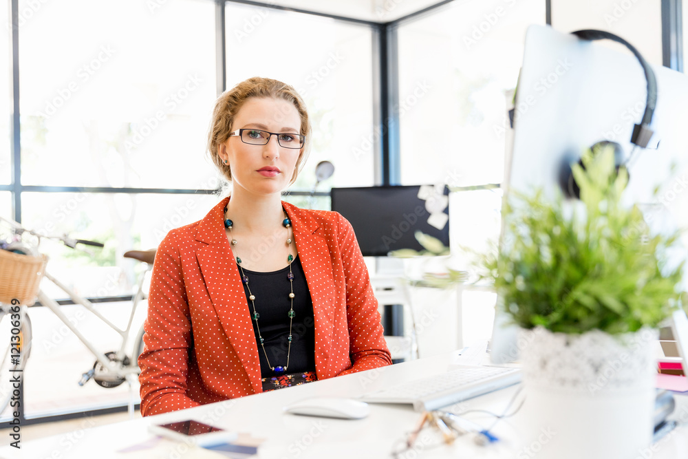 Young woman in office Young woman in office